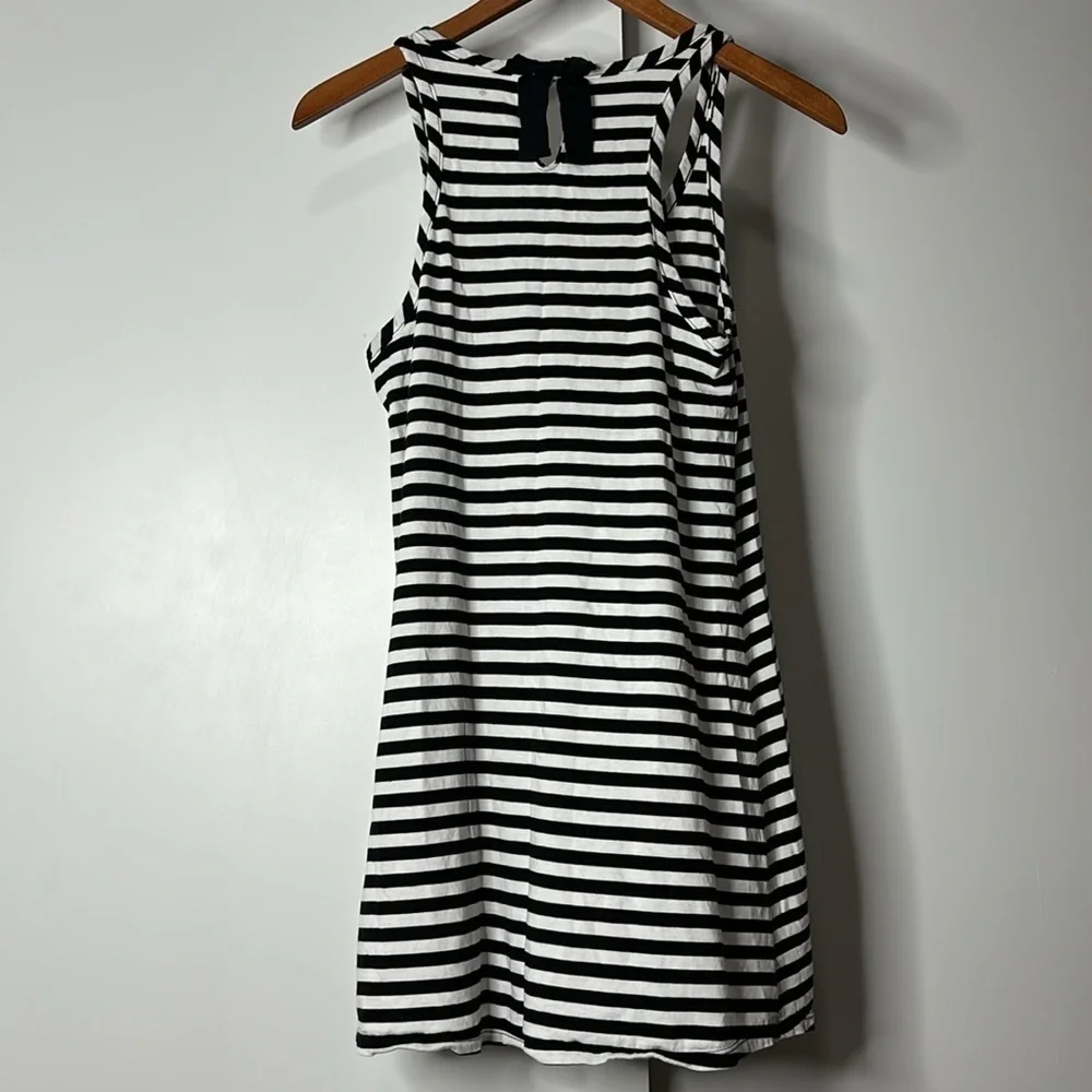 Kate Spade black and white striped racer back My Cherie Amour tank size M